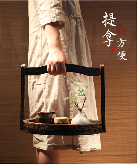 PAULOWNIA Kaori Elegant Vintage Tea Ceremony Fruit Basket from PAULOWNIA