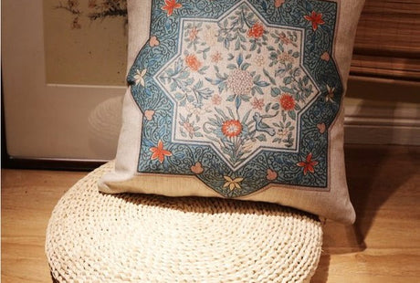 PAULOWNIA Kaori Vintage Chic Cotton & Linen Pillow from PAULOWNIA