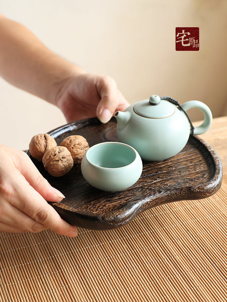 PAULOWNIA Katsumi Elegant Roasted Wood Tray from PAULOWNIA