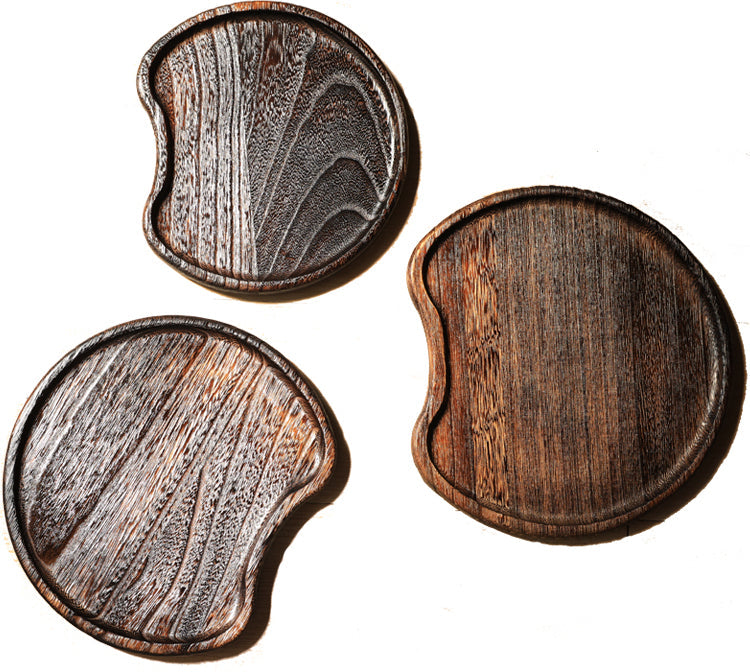 PAULOWNIA Katsumi Elegant Roasted Wood Tray from PAULOWNIA