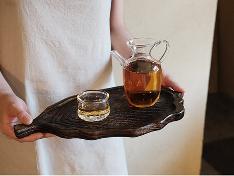 PAULOWNIA Katsumi Elegant Roasted Wood Tray from PAULOWNIA
