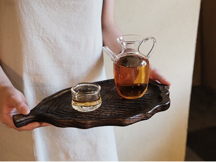 PAULOWNIA Katsumi Elegant Roasted Wood Tray from PAULOWNIA