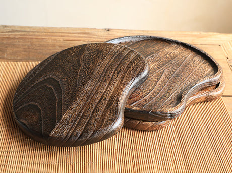 PAULOWNIA Katsumi Elegant Roasted Wood Tray from PAULOWNIA