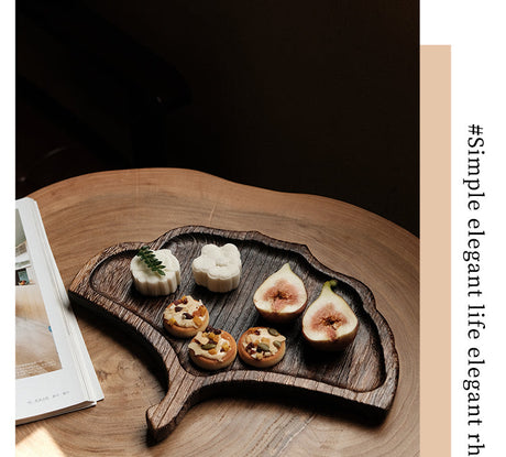 PAULOWNIA Katsumi Elegant Roasted Wood Tray from PAULOWNIA