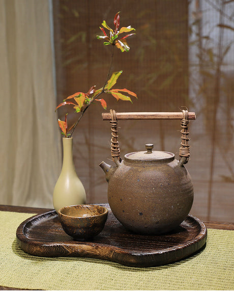 PAULOWNIA Katsumi Elegant Roasted Wood Tray from PAULOWNIA