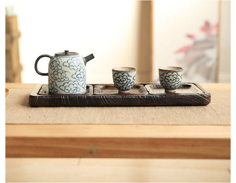 PAULOWNIA Kenji Elegant Natural Wood Detachable Tea Set from PAULOWNIA