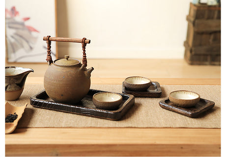 PAULOWNIA Kenji Elegant Natural Wood Detachable Tea Set from PAULOWNIA
