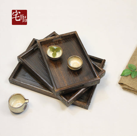 PAULOWNIA Kyushu Elegant Solid Wood Tray - Versatile Tea & Fruit Plate from PAULOWNIA