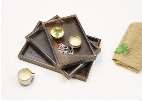 PAULOWNIA Kyushu Elegant Solid Wood Tray - Versatile Tea & Fruit Plate from PAULOWNIA