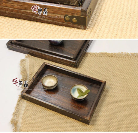 PAULOWNIA Kyushu Elegant Solid Wood Tray - Versatile Tea & Fruit Plate from PAULOWNIA