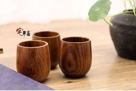 PAULOWNIA Santiago Elegant Rustic Coffee Cup & Wine Glass Set from PAULOWNIA
