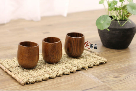 PAULOWNIA Santiago Elegant Rustic Coffee Cup & Wine Glass Set from PAULOWNIA