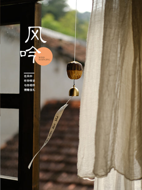 PAULOWNIA Santiago Uplifting Decorative Copper Wind Chime from PAULOWNIA