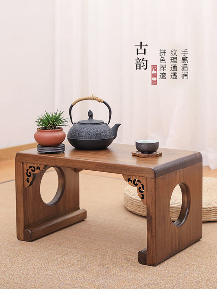 PAULOWNIA Seville Rustic Antique Bay Window Balcony TaTa Coffee Table from PAULOWNIA