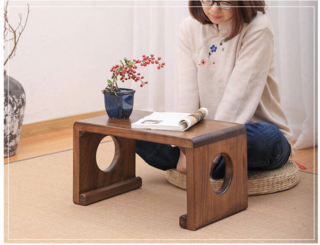 PAULOWNIA Seville Rustic Antique Bay Window Balcony TaTa Coffee Table from PAULOWNIA