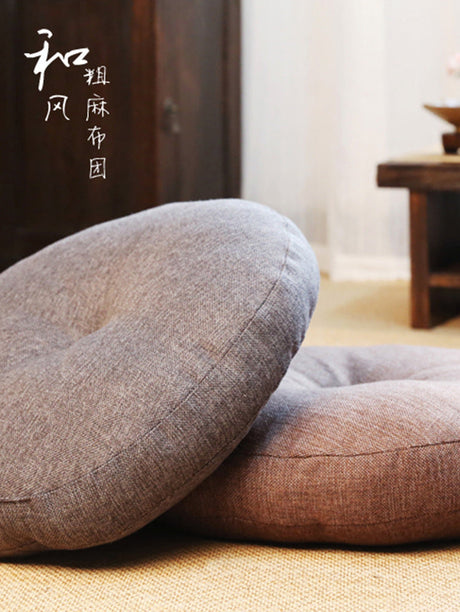 PAULOWNIA Takamatsu Cozy Thick Circular Cushion Meditation Futon from PAULOWNIA