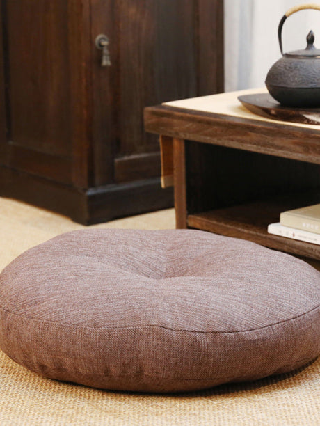 PAULOWNIA Takamatsu Cozy Thick Circular Cushion Meditation Futon from PAULOWNIA