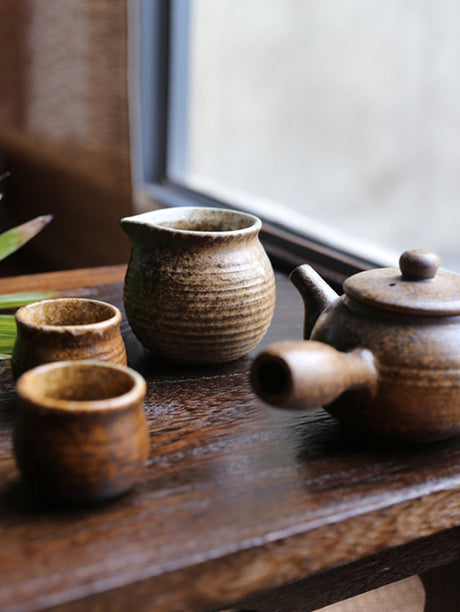 PAULOWNIA Takayama Artisanal Japanese Tea Set Handcrafted 4-Piece Set from PAULOWNIA