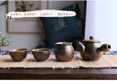 PAULOWNIA Takayama Artisanal Japanese Tea Set Handcrafted 4-Piece Set from PAULOWNIA