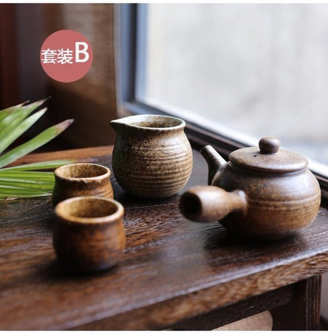 PAULOWNIA Takayama Artisanal Japanese Tea Set Handcrafted 4-Piece Set from PAULOWNIA