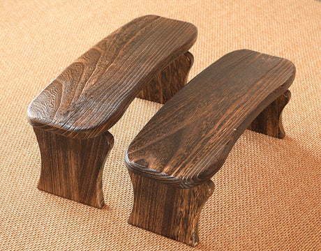 PAULOWNIA Thimbleton Organic Solid Wood Meditation Bench from PAULOWNIA