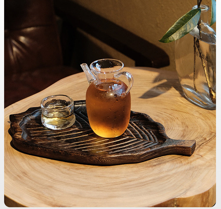 PAULOWNIA YOKOHAMA Elegant Leaf-Shaped Wooden Pallet Tray from PAULOWNIA