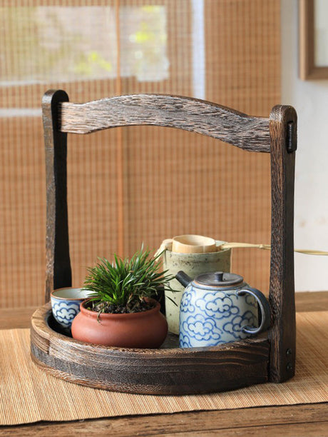PAULOWNIA Yamaguchi Vintage Solid Wood Tray from PAULOWNIA