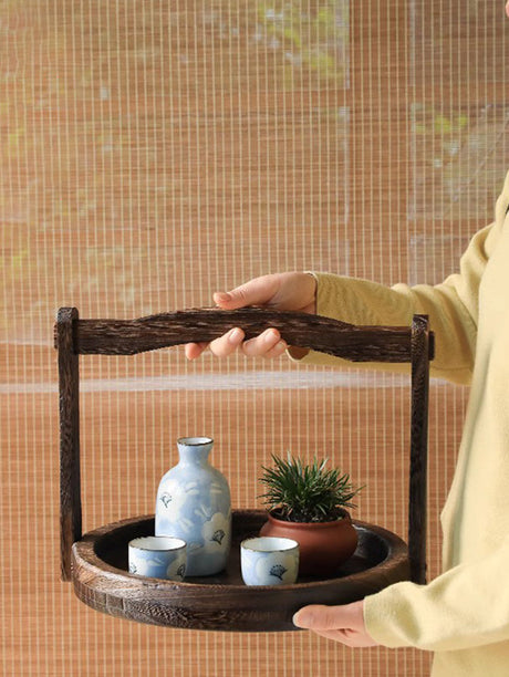PAULOWNIA Yamaguchi Vintage Solid Wood Tray from PAULOWNIA