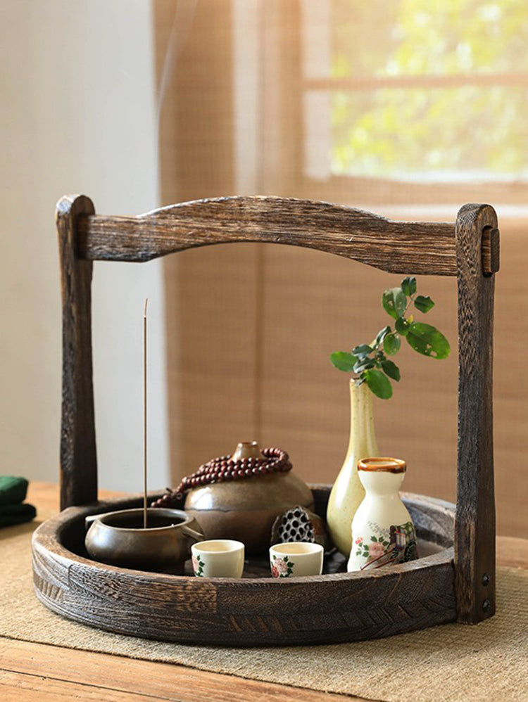 PAULOWNIA Yamaguchi Vintage Solid Wood Tray from PAULOWNIA