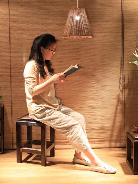 PAULOWNIA Yoshio Elegant Retro Design Stool from PAULOWNIA