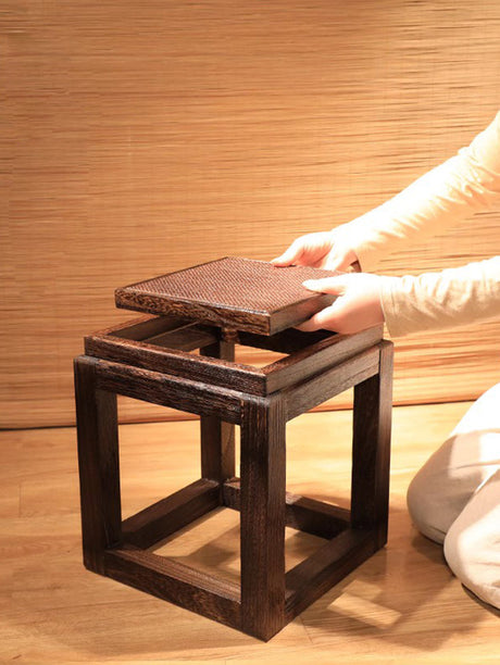 PAULOWNIA Yoshio Elegant Retro Design Stool from PAULOWNIA