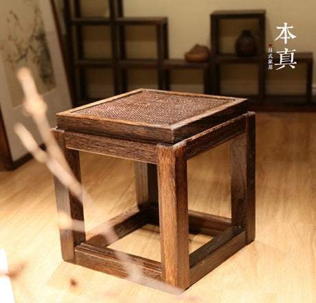 PAULOWNIA Yoshio Elegant Retro Design Stool from PAULOWNIA