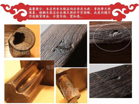 PAULOWNIA Yurek Rustic Handcrafted Wooden Candle Holder from PAULOWNIA