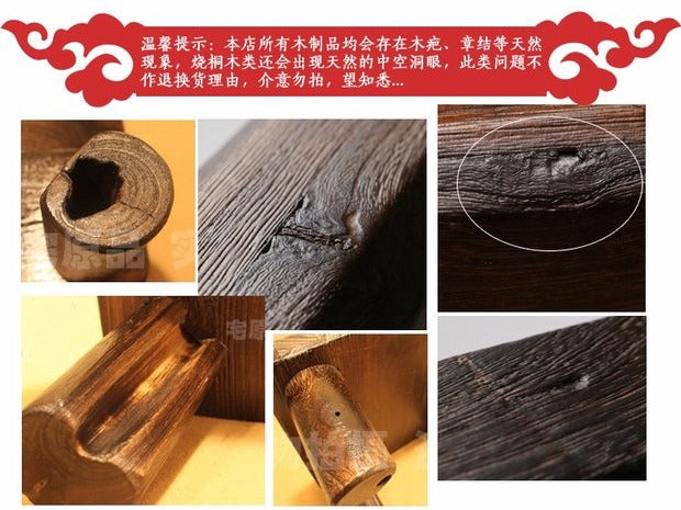 PAULOWNIA Yurek Rustic Handcrafted Wooden Candle Holder from PAULOWNIA