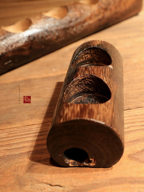 PAULOWNIA Zorion Elegant Rustic Candlestick Holder from PAULOWNIA