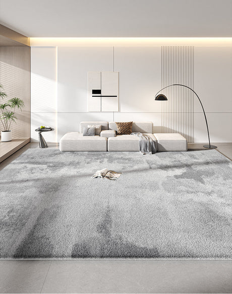 PIXEL Marazion Plush Luxe Grey Area Carpet from PIXEL
