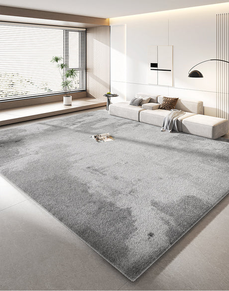 PIXEL Marazion Plush Luxe Grey Area Carpet from PIXEL