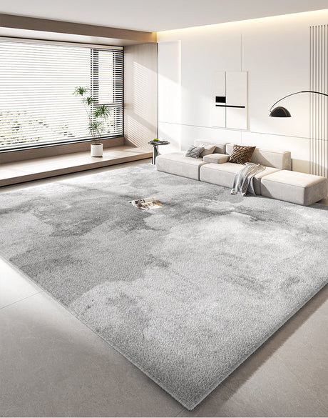 PIXEL Marazion Plush Luxe Grey Area Carpet from PIXEL