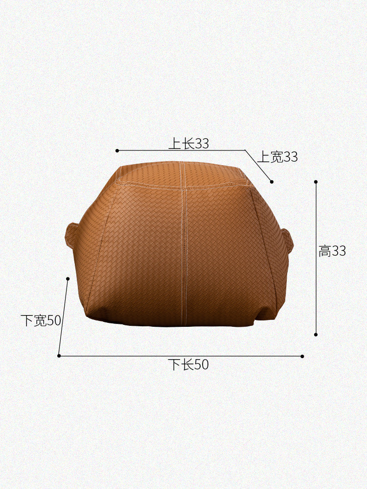PULI Akihira Cozy Leather Pouf Bean Bag Stool from PULI