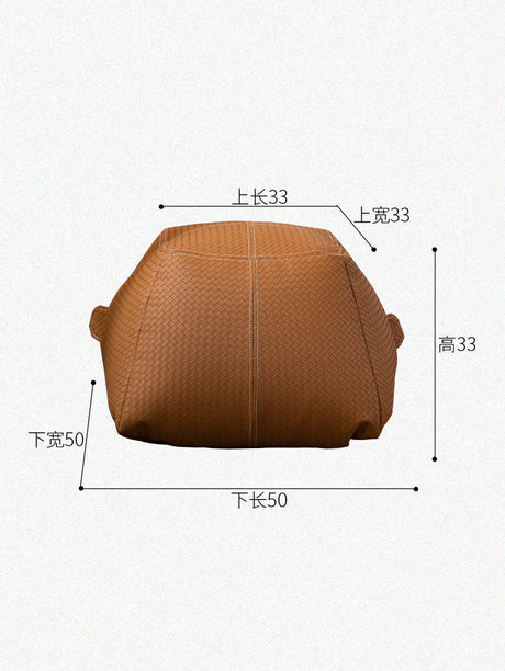 PULI Akihira Cozy Leather Pouf Bean Bag Stool from PULI