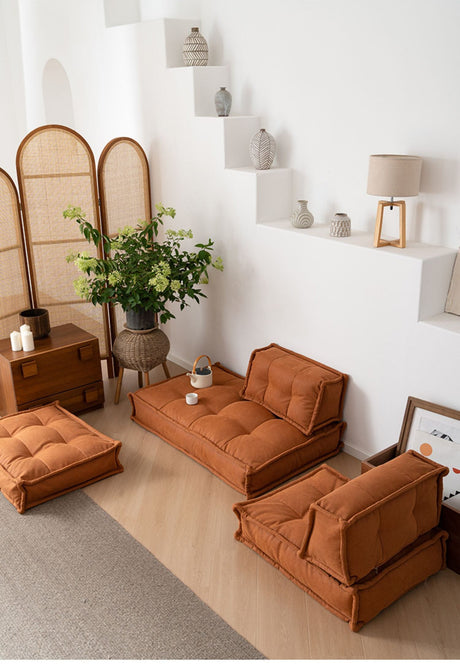 PULI Akihiro Premium Leather Cushioned Futon from PULI