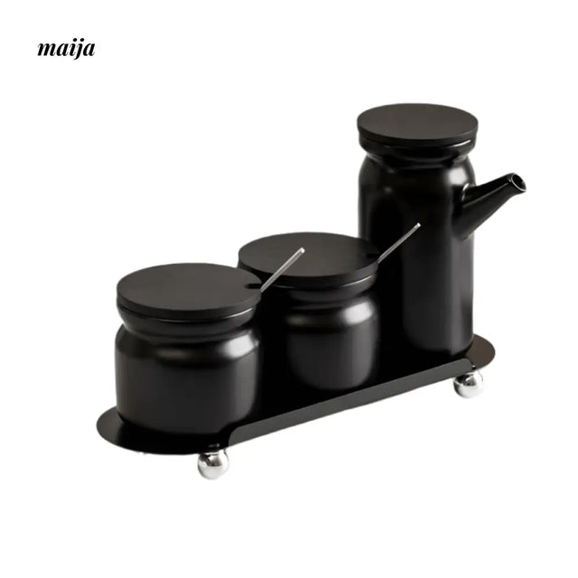 High Temperature Resistant Ceramic Seasoning Jar Set with Lid from maija