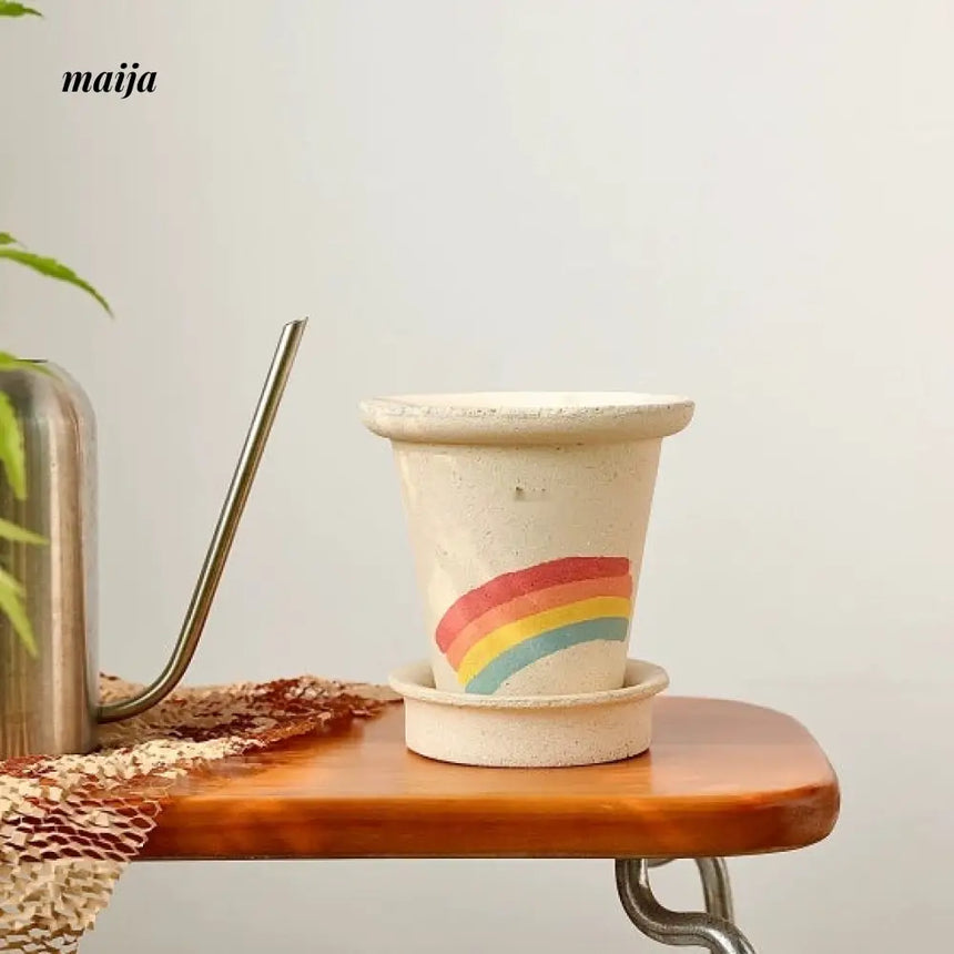 KERRY Handmade Rainbow Flower Pot