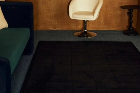UNDERLAND Pure Black Rectangular Rug from UNDERLAND