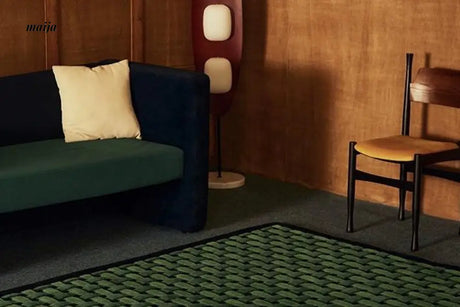 UNDERLAND Qingdu Green Rectangular Rug from UNDERLAND