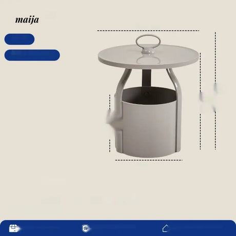 LOWERLEFT Cream Modern Side Table from HOBBYTREE