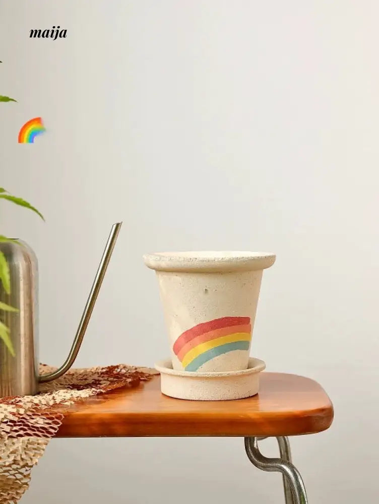 KERRY Handmade Rainbow Flower Pot