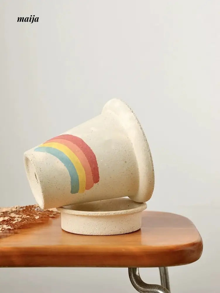 KERRY Handmade Rainbow Flower Pot