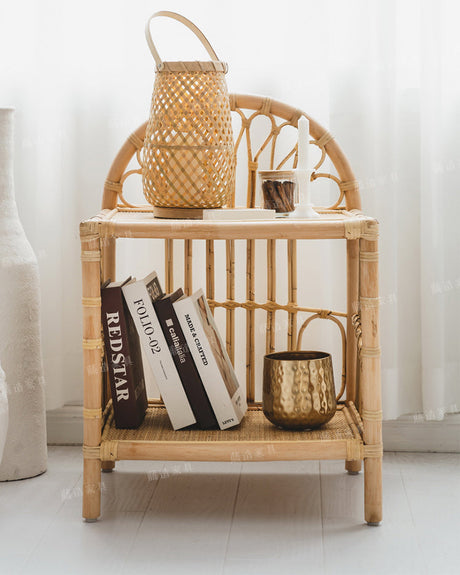 RATTAN FURNITURE Akihiko Rustic Handcrafted Storage Rack from RATTAN FURNITURE