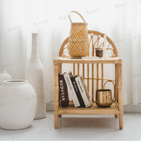 RATTAN FURNITURE Akihiko Rustic Handcrafted Storage Rack from RATTAN FURNITURE